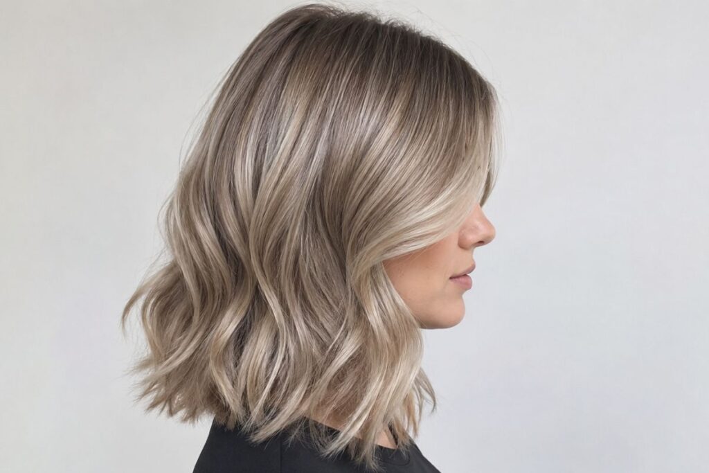 Classic medium ash blonde hair color