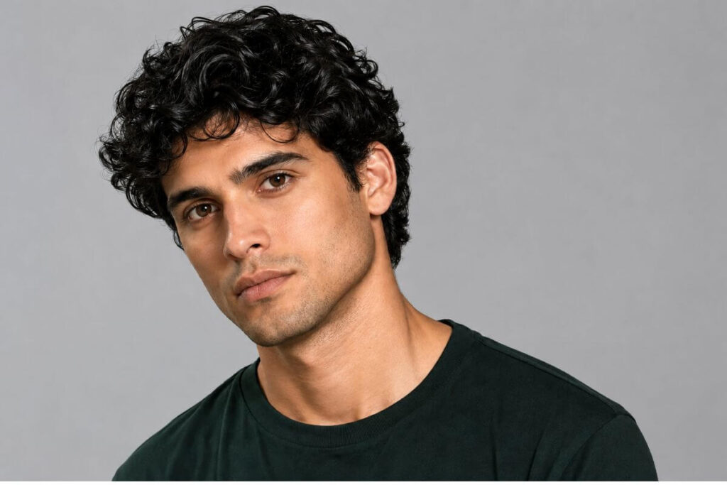 Cold wave perm for men with traditional curl set at room temperature