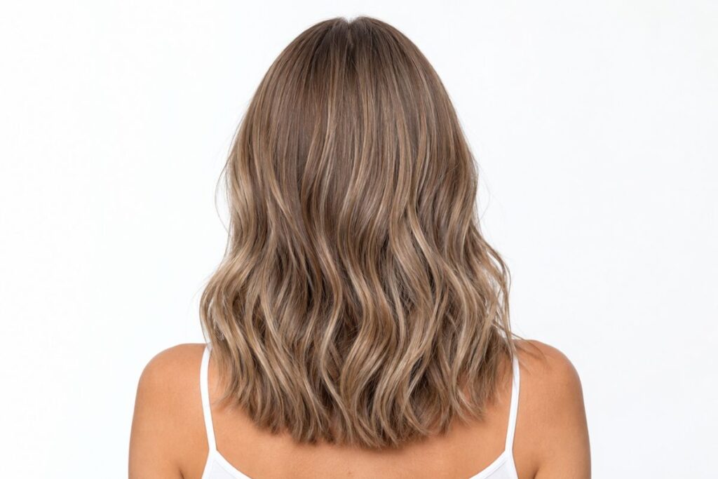 Dirty blonde hair color level 6 with neutral blonde brown tones