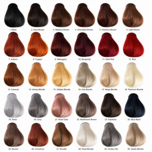 Professional hair color shades
