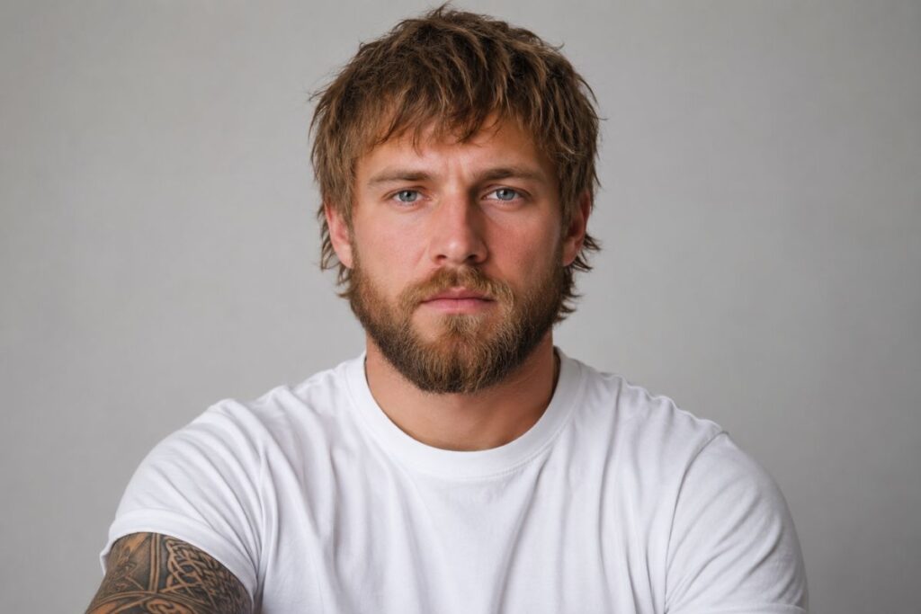 Modern norse shag haircut with longer choppy layers and natural relaxed texture