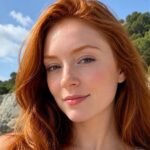 Woman with naturally red hair, the rarest hair color