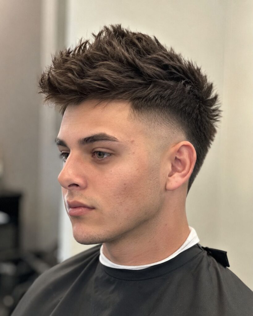 Faux hawk hairstyle for diamond face shape