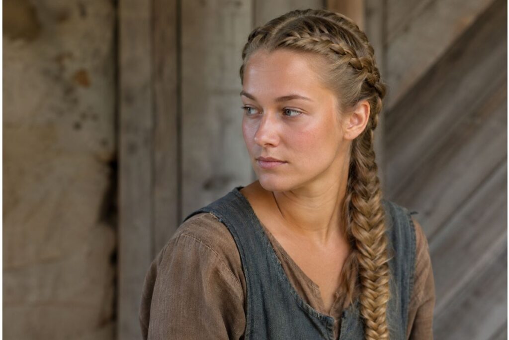 Fishtail and Dutch braid combo Viking hairstyle
