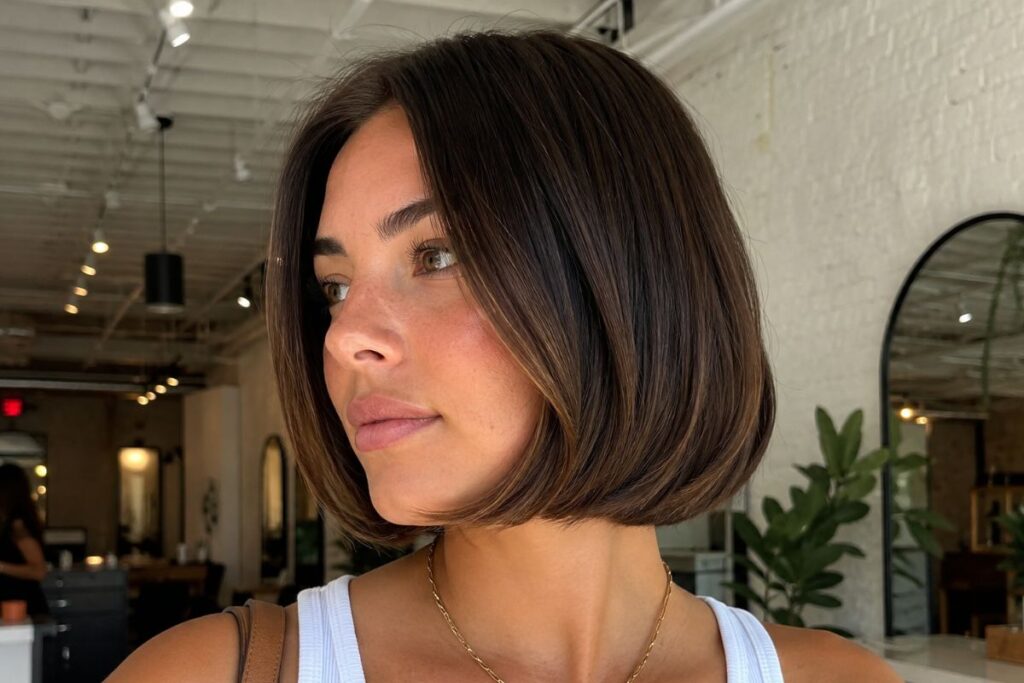 Flipped in lob for heart face shape