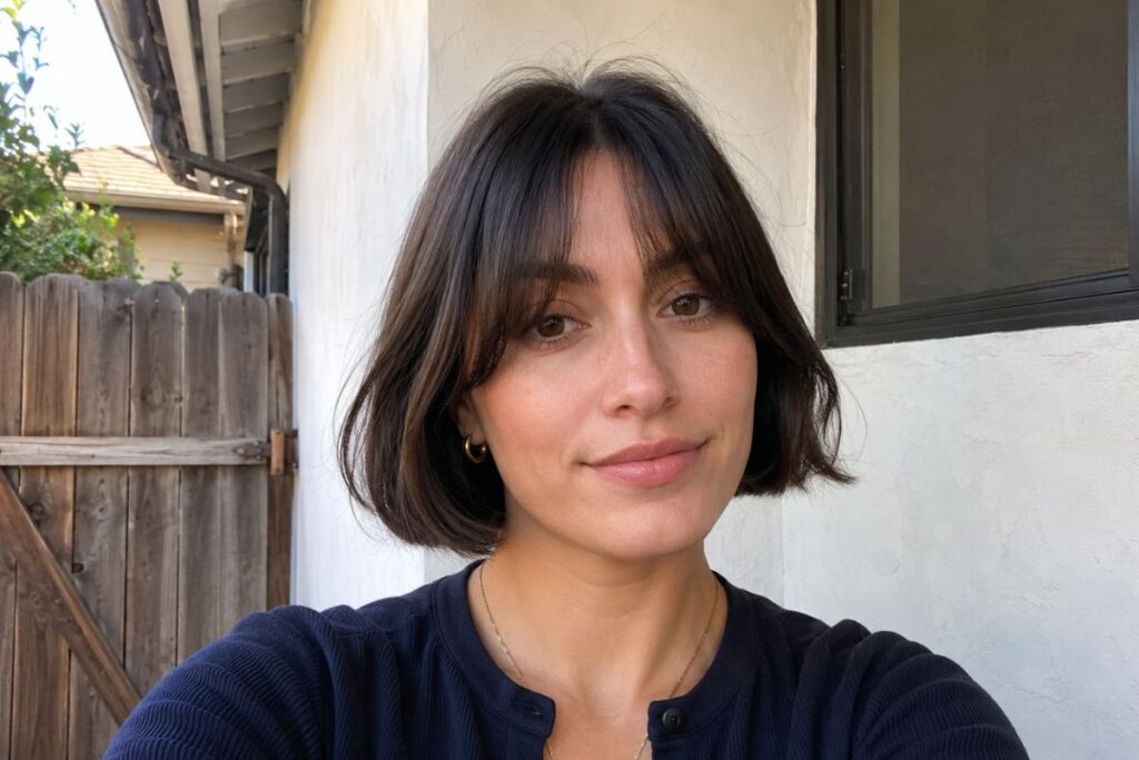 French bob for heart face shape