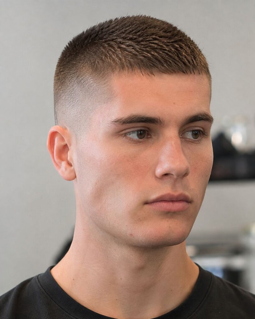 High and tight haircut for diamond face shape