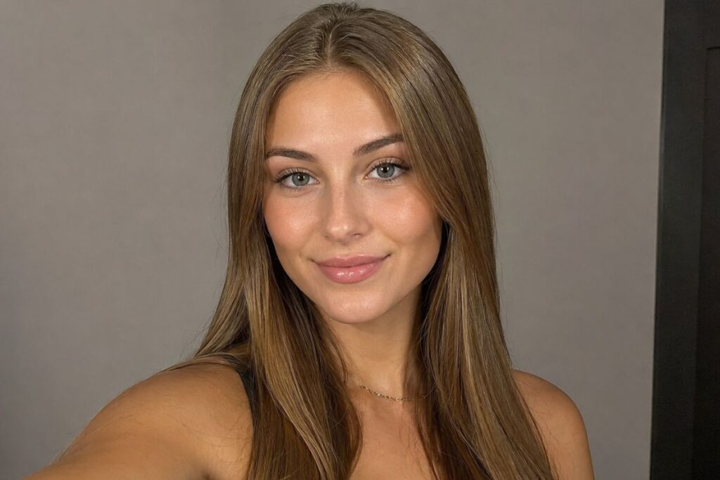 Long glossy hair for diamond face shape
