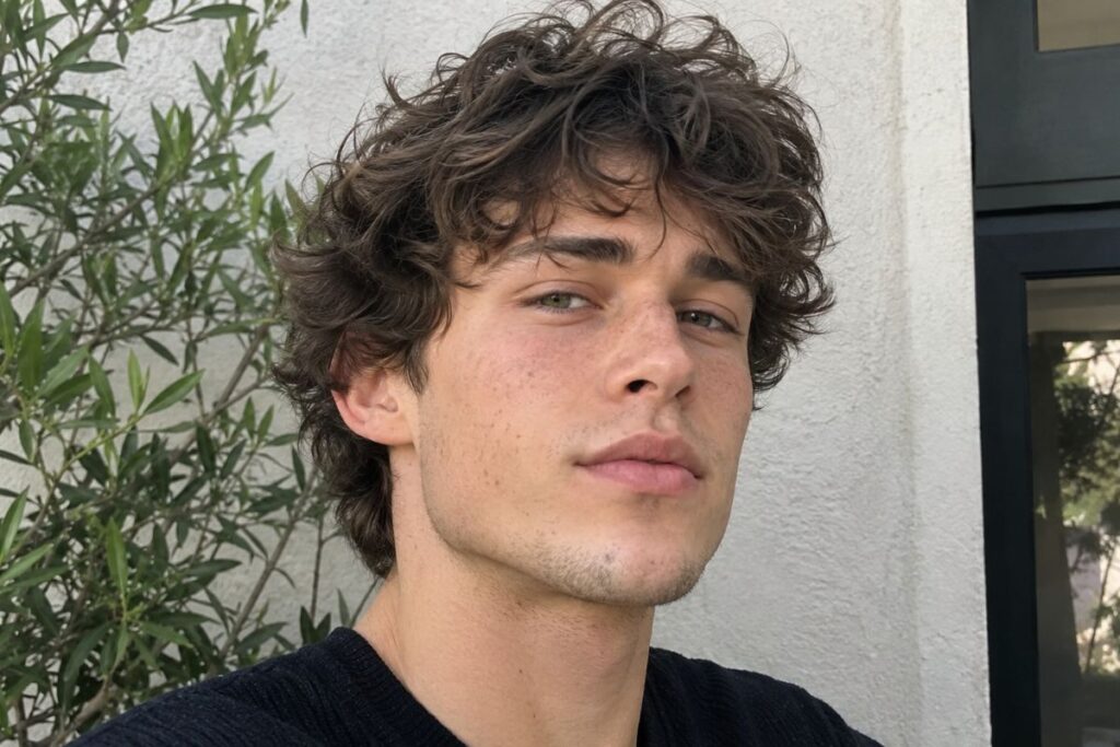 Modern shag haircut for men heart face shape