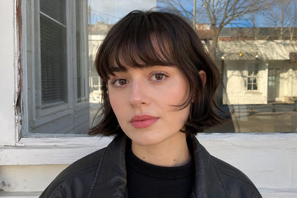 Round bangs for heart face shape