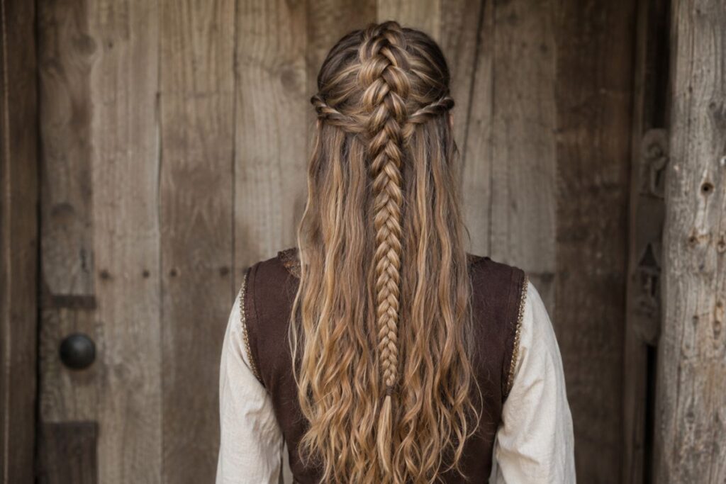 Shield maiden braid Viking hairstyle for women