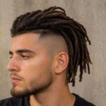 Viking dreads hairstyle with shaved sides