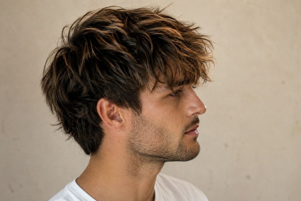 Surfer shag hairstyle for men
